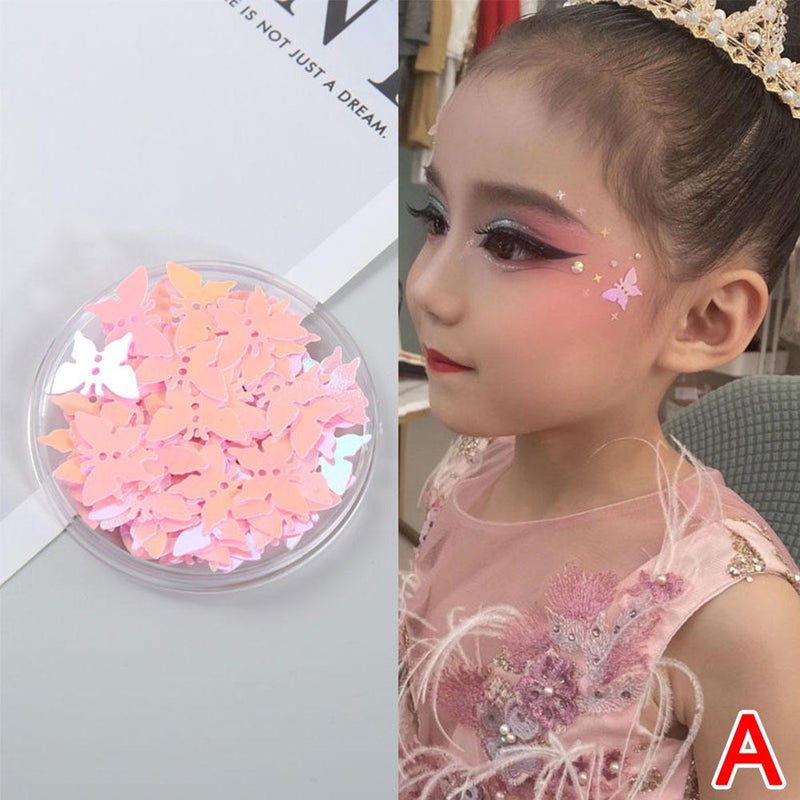 Facial makeup stickers, including face masks, children's bridal eye makeup, rhinestones, teardrops, pearls, butterflies, and stage makeup stickers.